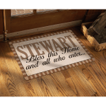 Rustic Bless All Who Enter Doormat