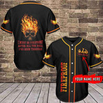 Skull - Fireproof Personalized Name Baseball Jersey 348