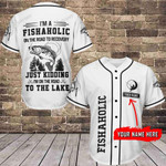 Fishaholic Personalized Name Baseball Jersey 363