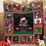 Hand Out Dachshunds Christmas Quilt