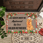 Golden Retriever Christmas Doormat
