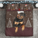 Rottweiler Christmas Bedding Set