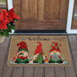 Holiday  Dwarf With Christmas Doormat