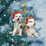  Siberian Husky Light Christmas Shape Ornament