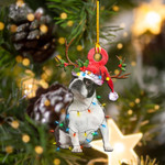  Boston Terriers Christmas Lights Shape Ornament