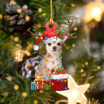  Chihuahua Christmas Light Shape Ornament
