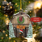  Personalized Dachshund Christmas Home Shape Ornament