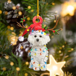  Bichon Frise Christmas Lights Shape Ornament