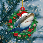  Shark In Wreath Shape Ornament