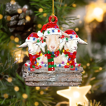 Goats Christmas Shape Ornament