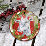  Goat Christmas Round Ornament Ornament