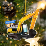  Personalized Excavator Christmas Shape Ornament
