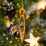  Kayak Christmas Lights Shape Ornament