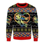 Animal  Turtle Autism Be You The World Will Aujust Ugly Christmas Sweater