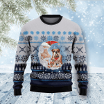 Animal  Bulldog Love Santa Moon Ugly Christmas Sweater
