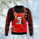 Animal  Siberian Husky In Pocket Ugly Christmas Sweater