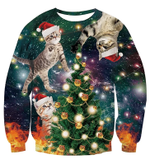 Animal  Cat Themed Ugly Christmas Sweaters