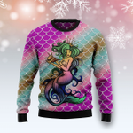 Animal  Mermaid Light Ugly Christmas Sweater