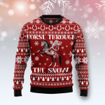 Animal  Horse Through The Snow Ugly Christmas Sweater