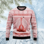 Animal  Flamingo Why Oh You Ugly Christmas Sweater