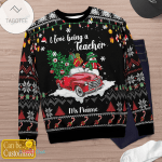 Hobby  Personalized I Love Being A Teacher Ugly Christmas Sweater