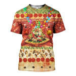 3D All Over Printed Christmas Pizza Shirts and Shorts
