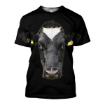3D All Over Printed Black Cow Shirts and Shorts