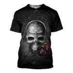 3D All Over Printed Skull T-shirt Hoodie SCAK020504