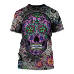 3D All Over Printed Skull T-shirt Hoodie SCAK160403