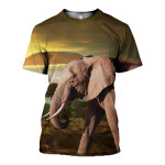 3D All Over Printed Elephant T-shirt Hoodie GTL390311