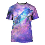 3D All Over Printed Galaxy Wolf T-shirt Hoodie