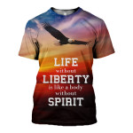 3D All Over Printed Eagle T-shirt Hoodie SAUL020503
