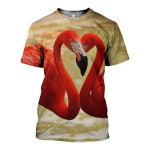 3D All Over Printed Flamingo T-shirt Hoodie SAGM160413