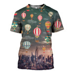 3D All Over Printed Hot Air Balloon Shirts And Shorts