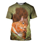 3D All Over Printed Squirrel T-shirt Hoodie ADDL040504