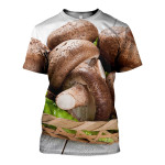 3D All Over Printed Medicinal Shiitake Mushroom Shirts and Shorts