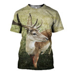 3D All Over Printed Deer T-shirt Hoodie SCUL190412
