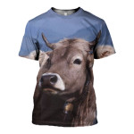 3D All Over Printed Cow T-shirt Hoodie ADUL200405