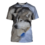 3D All Over Printed Husky T-shirt Hoodie ADAK130407