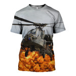 3D All Over Printed Helicopter T-shirt Hoodie SAAL080506