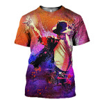 3D All Over Printed Michael Jackson Watercolor Shirts and Shorts