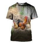 3D All Over Printed Chicken T-shirt Hoodie SCDL040504