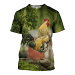 3D All Over Printed Rooster T-shirt Hoodie ADAL120408