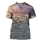 3D All Over Printed Otter T-shirt Hoodie ADAL200411