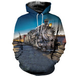 3D All Over Printed Train T-shirt Hoodie SCTK120413