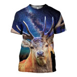 3D All Over Printed Deer T-shirt Hoodie SPGL040505
