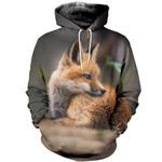 3D All Over Printed Fox T-shirt Hoodie SCTL050408