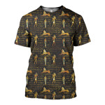 3D All Over Printed Egyptian Decorative Hieroglyphics Shirts and Shorts