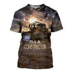 3D All Over Printed Bulldozer T-shirt Hoodie SAGL160406