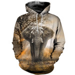3D All Over Printed Elephant T-shirt Hoodie SCTL020405
